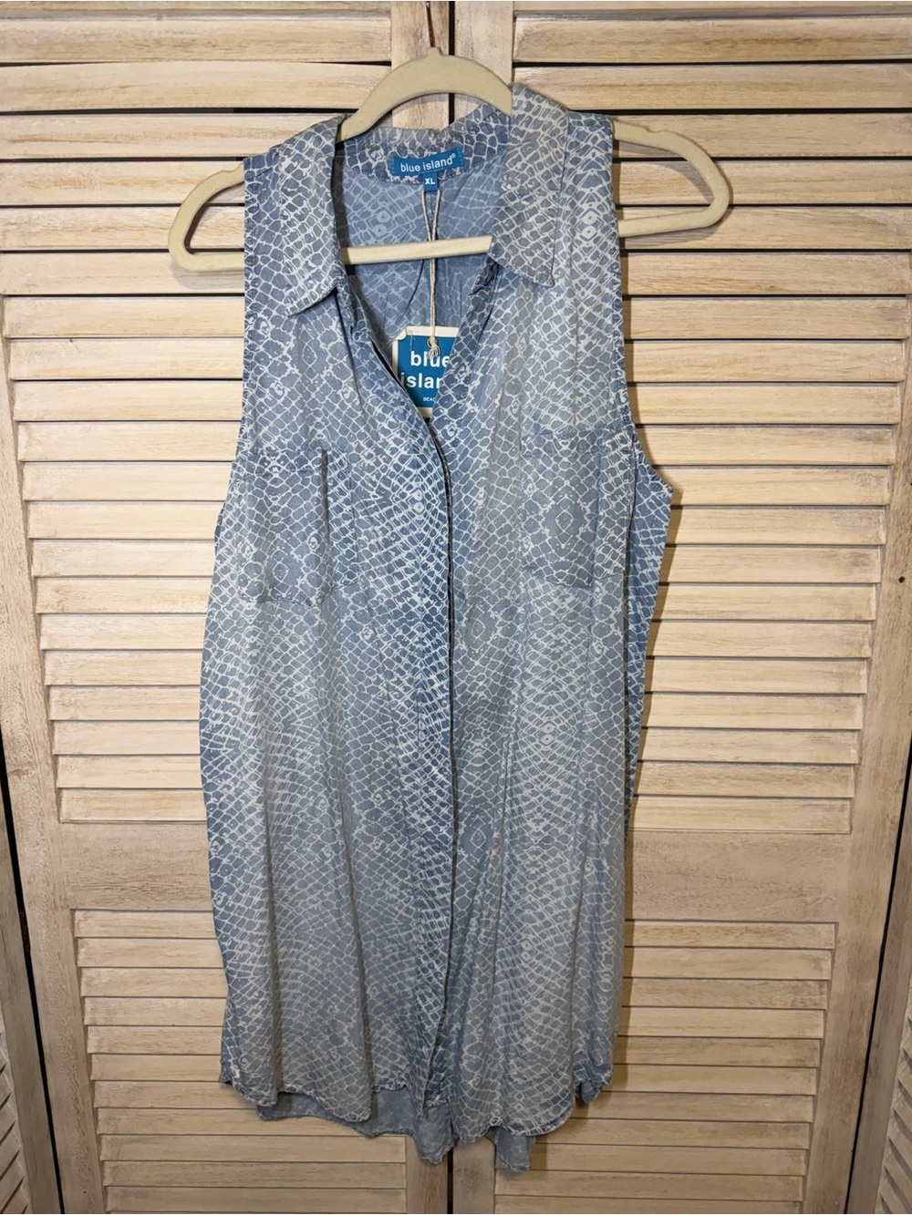 NWT Blue Island Sleeveless Dress Coverup
